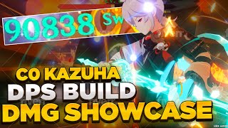 Lv 90 C0 Kazuha DPS Crit Build Showcase  Genshin Impact [upl. by Issej]