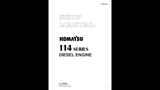 Komatsu SA6D114E2 114 Series  SEBM030800 Service manual [upl. by Claudell]