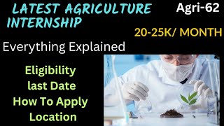 Highest Paid Agriculture Internship 2023 ll Internship for Bsc Agriculture Something Useful [upl. by Eiramoj738]