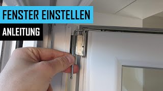 Fenster einstellen Balkontür und Fenster richtig justieren inkl Anpressdruck  Anleitung [upl. by Stenger]