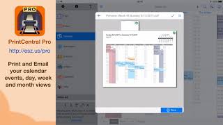 Print your iPhone or iPad Calendar to ANY printer or PDF  PrintCentral Pro [upl. by Valencia891]