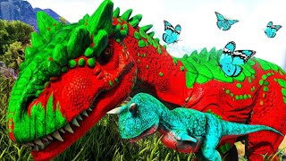 Bebezinhos Carnotauros Tentando Roubar Um Ovo de DINOSSAUROS ARK SURVIVAL EVOLVED PTBR [upl. by Marcille]