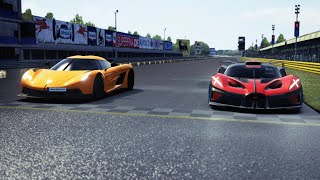 Bugatti Bolide vs Koenigsegg Jesko Absolut at Monza Full Course [upl. by Nabroc573]