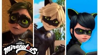 Miraculous when Cat Noir Lady Noire Cat Walker Cataclysm the sentimonster miraculous [upl. by Nessnaj]