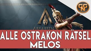 Assassins Creed Odyssey Guide  Alle Ostrakon Rätsel Melos Gelöst [upl. by Llednav]