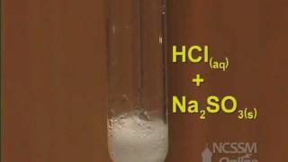 Double Displacement Sodium Sulfite and HCl [upl. by Ahsiela325]