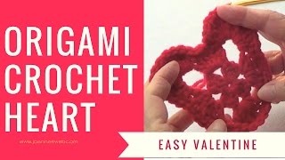 Origami Crochet Heart [upl. by Nerac42]