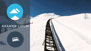 Olympiabahn funicular  Axamer Lizum  Innsbruck Austria  Piste View [upl. by Irual]