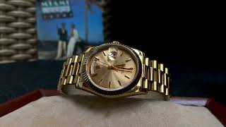 Rolex Day Date 18k 128238 36mm  The Ultimate Miami Vice Watch [upl. by Yanehs]