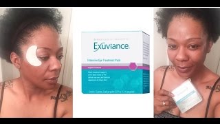 SKIN CARE  DEMOREVIEW Exuviance Intensive Eye Treatment Pads [upl. by Hattie]