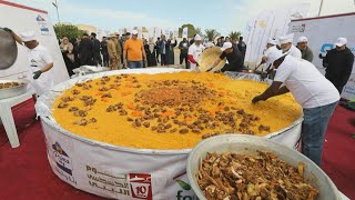 Libyan chefs cook up giant couscous for UNESCO recognition bid  AFP [upl. by Reivaj]