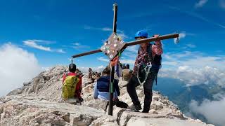 Civetta  via Ferrata Alleghesi from Rifugio Sonino al Coldai [upl. by Enecnarf]