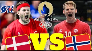 Denmark vs Norway Handball Live Play by Play  Olympic Handball Mens Preliminary Round  Group B [upl. by Sontich]