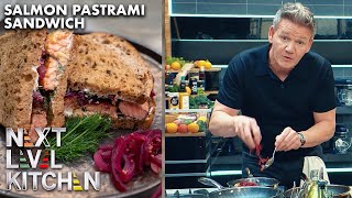 Gordon Ramsay Makes A Pastrami Sandwichwith Salmon   Next Level Kitchen [upl. by Picco]