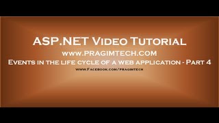 Events in the life cycle of a web application Part 4 [upl. by Estrella]