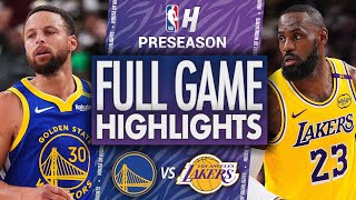 Golden State Warriors vs Los Angeles Lakers  Full Game Highlights  October 15 2024 NBA Preseason [upl. by Marriott]