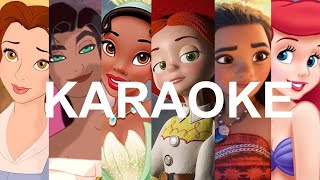 KARAOKE  Medley de Princesas Disney 2 Los Saviñón [upl. by Aisatnaf]