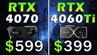 RTX 4070 vs RTX 4060 Ti  REAL Test in 10 Games  1440p  Rasterization RT DLSS Frame Generation [upl. by Trab]