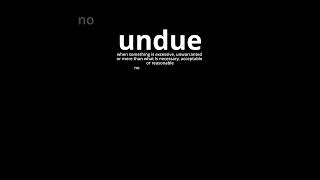 Video Word Of The Day  Undue [upl. by Meggy]