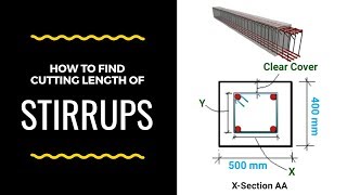 Cutting Length of Stirrups in Beams amp Column [upl. by Alf]