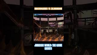 Brachiosaurus vs Zalmonodon  Jurassic World The Game Shorts [upl. by Alocin]