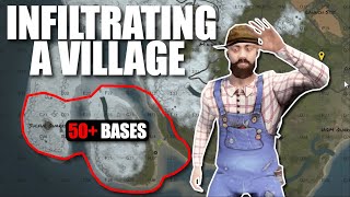 INFILTRATING a CHINESE ZERGS FARMER VILLAGE  Rust Solo Survival 1 of 5 [upl. by Ahsiuqat388]