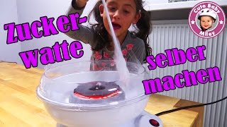 ZUCKERWATTE selber machen  ZUCKERWATTEMASCHINE KINDERPARTY  Cotton Candy Flower  CuteBabyMiley [upl. by Ninetta795]