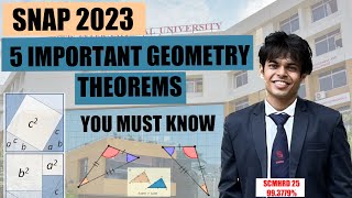 SNAP 23 5 IMPORTANT GEOMETRY THEOREMS [upl. by Reppart]