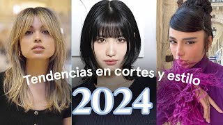 TENDENCIAS EN CORTES Y ESTILOS 2024 🔥 CABELLO [upl. by Nessie466]