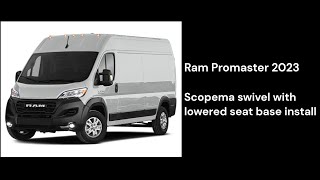 How to Install Scopema swivel and Sportscraft lowered seat base  Promaster Van Build [upl. by Bern]