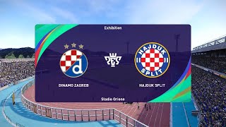 Dinamo Zagreb vs HNK Hajduk Split 13092024 HNL PES 2021 [upl. by Nwahsiek]