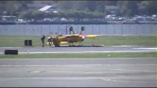 FlightBlogger  Stearman BiPlane Flips on arrival to DCA  June 8 2010 [upl. by Seana]