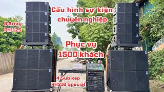 Combo loa sự kiện Cao cấp Vippro nhất hãng DB  285tr 8 Array PH112S  4 Sub kép PH218 Special [upl. by Aicekal]