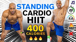 20 MIN CARDIO HIIT WORKOUT  ALL STANDING BURN 400 CALORIES  No Equipment No Repeats Full Body [upl. by Nabe]