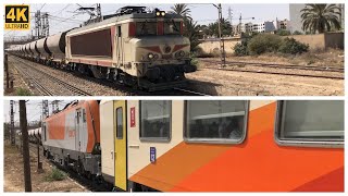 La E1352 Alstom BB 7200 fret phosphate vers Casablanca depuis Khouribga le sifflet salutaire 🔊 [upl. by Chappy947]