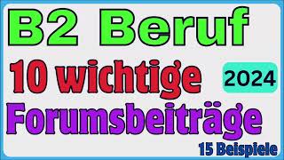 Forumsbeitrag schreiben TELC B2 Beruf  Redemittel  5 wichtige Forumsbeiträge 2024 [upl. by Coucher]