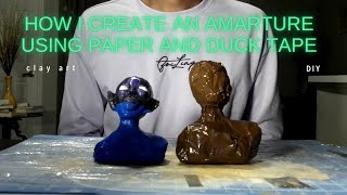 How I create armatures for my clay art using duck tape claysculpting armature artsandcrafts [upl. by Ycrep121]