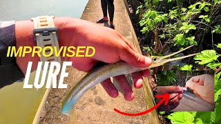 Made A Lure On The Spot To Catch This Fish  Ultralight Fishing Philippines [upl. by Hugues]