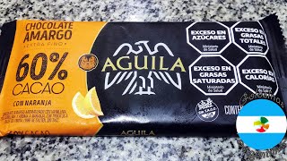 Águila Chocolate 60 Cacao con Naranja  Chocolate Amargo Extra Fino [upl. by Llerrom]