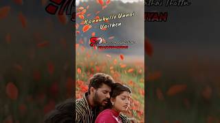 Kannukulle Unnai Vaithen song status 4k  Unni Krishnan  SARajkumar  tamil love status [upl. by Sotnas920]