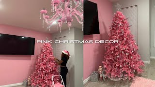 Pink Christmas Tree Decor Haul  Pink Girly Decor [upl. by Nylde]