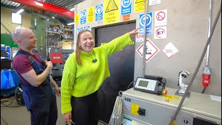 Anni The ExWife Reacts to New 300 Ton Hydraulic Press and Press Bunker [upl. by Nilpik]