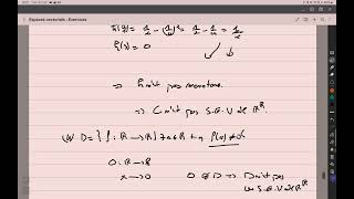 Mathématiques  Algèbre linéaire  Espaces vectoriels  Exercices  Partie 9 [upl. by Aiciles]