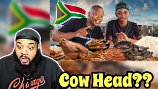 AMERICAN REACTS to Five Aside We Tried Every Street Food in South Africa 🇿🇦 [upl. by Olenolin]