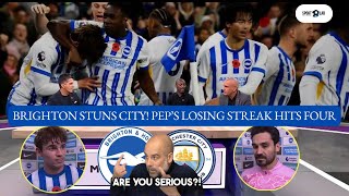 Brighton 21 Man City  Brighton Stuns City Pep’s Losing Streak Hits Four Remontada Reactions [upl. by See]