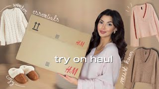 TRY ON HAUL  HampM Winter Essentials  Lisa Ngo [upl. by Enilaf]