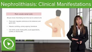 Nephrolithiasis Clinical Manifestations amp Differential Diagnosis with Case – Nephrology  Lecturio [upl. by Suoivatram]