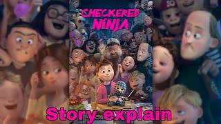 Checkered ninja Animation movie story explain [upl. by Gruber]