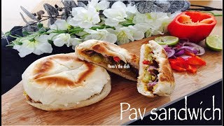 pav Sandwich Masala Pav Sandwich Pav Sandwich With Potatoes ampOnion Indian Street food [upl. by Kappel338]