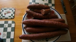 How to make perfect Hungarian Sausage quotSmokedquot Klobasa Kolbasz Debrecen ungarische Wurst [upl. by Lanta107]